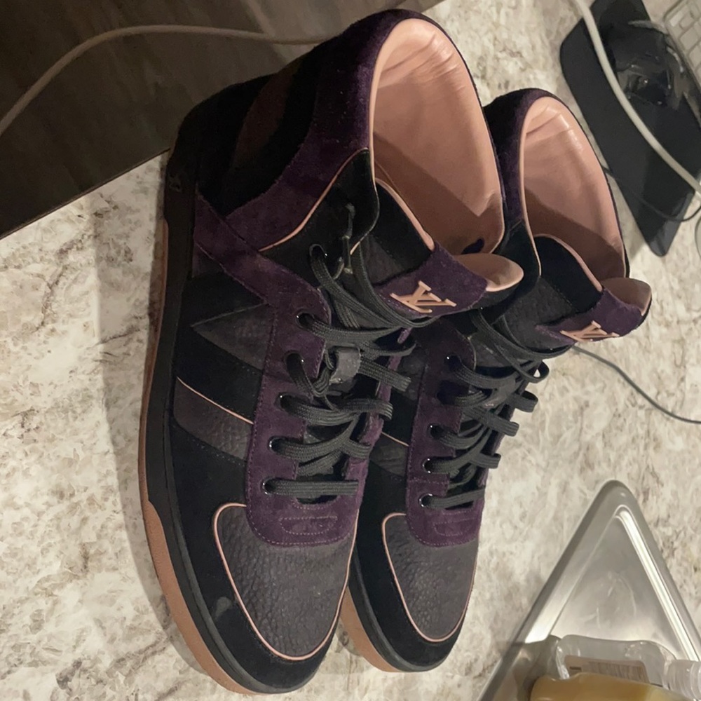 Blue Louis Vuitton sneakers